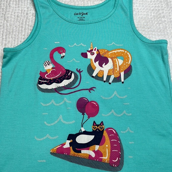 Cat & Jack Set of Two Tank Tops Girls XL 14/16 Like New - Picture 10 of 13